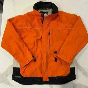 Obermeyer Ski Jacket Snowboard Lined Insulated Full Zip Orange Men's Large Coat